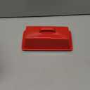 Ceramic Butter Dish With Lid for Countertop, Covered Butter Holder With Lid, Red Butter Container, Butter Tray With Handle