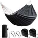 ANYOO Cotton Hammock Portable Camping Hammocks for Hanging Sturdy Garden Comfortable Fabric Hammock with Tree Straps Up to 660lbs with Travel Bag for Camping Outdoor/Indoor Patio Backyard