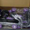 Nattork Roller Skates for Kids Boys Girls, 4 Size Adjustable Rollerskates with Light Up Wheels for Children Beginners for Outdoor Indoor (Large (3-6), Purple)