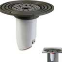 Odor-Proof Shower Drain Plug - Backflow Preventer with Magnetic Closure Valve, Hair Catcher, and Silicone Reducer Ring, Fits 1.9''-3.9'' ID Drains, Sewers, and Pipes