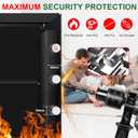 3.3 Cuft Large Home Safes Water and Fireproof with Digital Keypad & Key Lock, Security Safes for Home with DIY Removable Shelf, Anti-Pry Safe Box for Money Documents Jewelry, 19.69"H x13.78"W x 12.2"D