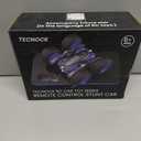 Tecnock Remote Control Car, 2.4GHz RC Cars with USB-C Easy Charging, 4WD Double Sided 360 Rotates and Flips RC Stunt Car, Toys Gift for Boys and Girls Ages 6-8, 8-12 (Blue)