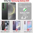 Varikke for Samsung Galaxy S24 Wallet Case Detachable with RFID Blocking Card Holder for Women, Fashion PU Glitter Leather Strap Magnetic Flip Wallet Removable Case for Galaxy S24 6.2", Rose Gold