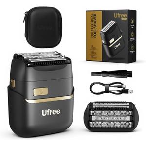 Ufree Foil Shavers for Men, Upgraded Electric Razor, Rechargeable Mens Shaver with 4 Floating Blades, LED Display USB-C Travel Razor Wet Dry Cordless Face Grooming Kit