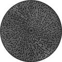 Snowkingdom Round Placemats Set of 18 Black Vinyl Washable Easy Clean 15 Inch Place Mats, Non-Slip Heat-Resistant Dining Mats with Hollow Design Round Table Mats for Party Wedding Halloween Daily Use (Black)