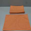 SHACOS Fabric Placemats Set of 6 Washable Heat Resistant Place Mats Non Slip Thick Cloth Placemats Reversible Table Mats Indoor Outdoor Home Wedding Table Decor, Orange