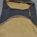 Queenmore Dog Winter Coat - Fleece Jacket, Waterproof Cold Weather Clothes, Thick Warm Cotton Padding, Easy On Storage Pockets (Grey, Large)