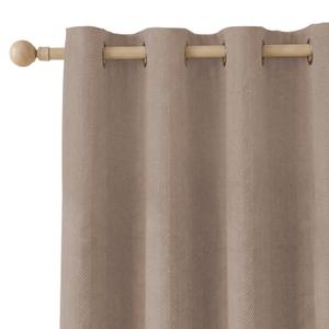 YSTELLAA Blackout Curtains for Bedroom 84 inch Long,2 Panels,Light Coffee
