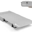 Gonex 31.5" Extra Wide Camping Cot with Premium Pillow Pocket Supports 350lbs, Portable Ultralight Folding Cot Bed for Adults Travel, Beach, Home, Sleeping (Grey)