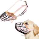 Dog Muzzle, Soft Basket Air Mesh Muzzles for Dogs Anti Chewing, Breathable Muzzle Suit for Grooming Vet Allows Panting Drinking.
