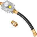 GASPRO 710-003 Natural Gas Pressure Regulator, 1/2 PSIG Inlet Pressure & 4" W.C. Outlet Pressure, for Grill, Fire Pit, Stove and More, 1/2" Male Flare x 3/8" Female Flare Adapter Included