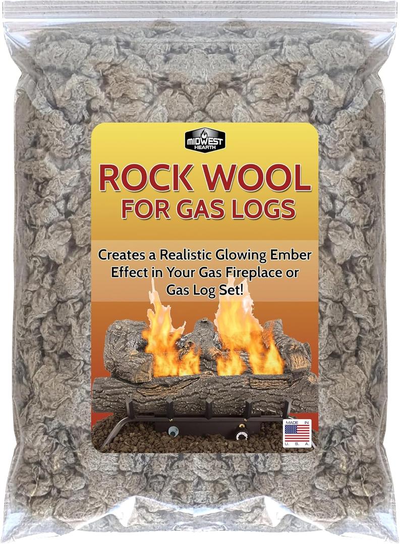 Midwest Hearth Rock Wool for Gas Log - 6 oz. Bag