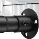 Creatyi Heavy Duty Shower Curtain Rod (Black, 28 to 75", Wall Mounted)