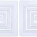 PATIKIL Square Air Vent Cover 10 x 10 Inch, 2pcs Plastic Air Return Grille Sidewall or Ceiling Air Diffuser for Home Office Bathroom Kitchen Toilet Ventilation, White