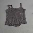GRACE KARIN Sequin Tank Tops for Women Bustier Corset Top Sparkle Sexy Slim Camisole Sleeveless Party, S
