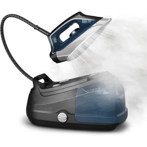 Rowenta, Iron, Stainless Steel Soleplate Professional Steam Station for Clothes, 1.1L Removable Tank, Fast Heat Up, 1800 Watts, Blue Clothes Iron, DG8624 (90 min of continuous steam)