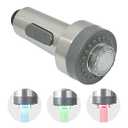 Kitchen Faucet Pull Down Spray Head with LED Lights 3-Function Sink Spray Nozzle Fit for Kitchen Sink Faucet Pull-Down Spring Single Handle Stainless Steel faucets (Brushed nickel)