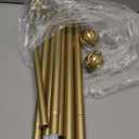 Curtain Rods 2 Pack 32 to 58 Inch, HOTOZON Curtain Rods for Windows, 3/4 Inch Single Splicing Drapery Rod with Netted Finials, Antique Gold