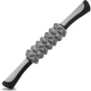 KITWILD Muscle Roller Stick, Massage Roller Stick for Athletes, Body Massage Stick for Muscles Deep Tissue, Muscle Relaxation Roller for Physical Therapy, Myofascial Release, and Yoga Therapy (Gray)