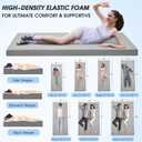 CYMULA Memory Foam Camping Mattress Pad, 3inch Sleeping Pad for Camping, Non-Slip Bottom Floor Cot Car Mattress Bed with Retaining Portable Roll up Mattress Pad Mat for Travel Truck Guest Bed Tent, Grey, Single:75*30*3