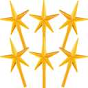 WILLBOND 6 Pieces Ceramic Christmas Tree Star Replacement Light Ceramic Tree Star Ornament Christmas Replacement Light Bulbs Accessories(Yellow)