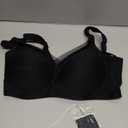 PoseFree Womens Wireless Bras Supportive Tshirt Bra No Underwire Seamless Push Up V Mesh Comfortable Bralette Everyday Bras (Medium, Black)