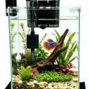 Vimvins 3 Gallon Glass Fish Tank with Filter and Light, Small Betta Aquariums Starter Kit.