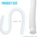 Pool Pump Hose for Above Ground Pools, 2 Pack 1.25" Diameter Pool Filter Hose Accessory Pool Pump Replacement 59 Inch Long with 2 Clamps and 2 Pipe Holders