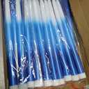 Funtery 48 Pcs Flameless LED Taper Candles Battery Operated Candles Bulk Realistic LED Candlesticks Flickering for Wedding Church Graduation Party Home Decor(Gradient Blue,Classic Style)