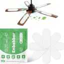 Enbabbor 15 Pack Ceiling Fan Filter Pads, Activated Carbon Fiber Cotton for Cleaner Air, Universal Stick-On Filters, Dust & Odor Reduction, Fits All Ceiling Fans(White)