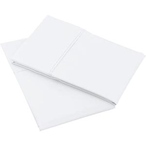 100% Cotton Percale Pillowcases, 6 Pack Pillow Cases, Soft & Breathable Pillow Covers, Light Weight Fabric, Smooth Airy Weave, for Her or Him (White Queen/Standard 20"x30", 6)