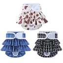 Reusable Dog Diapers Female 3 Pack Doggie Diapers for Period Heat Incontinence Puppy Training (X-Small)