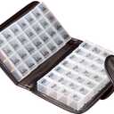 Easy Comforts 14 Day Pill Holder, Travel Case Medication Reminder Pill Box with Detachable Compartments, Black