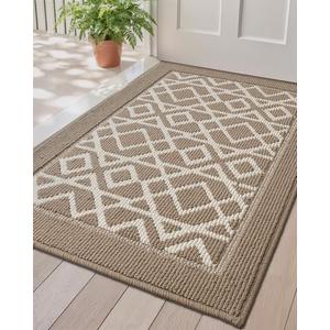 LUMI Entryway Floor Mat 24x36, Deep Mud Removal and Water Absorption, Dustproof and Wear-Resistant, Easy to Clean, Suitable for Home/Office, Taupe