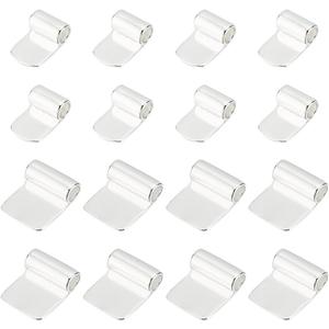 16pcs 2 Size Brass Glue on Bails Tibetan Square Flat Pad Bails Pendants Charms Glue on Cabochon Settings Rectangle Pad Connector for DIY Jewelry Necklaces Crafts Making Hole 4.5mm