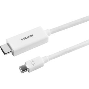Philips Mini DisplayPort to HDMI Cable, 6 Foot Cable, Works with Laptops, Tablets, HDTV, Projectors, Full HD 1080p, 4K Ultra HD @ 30Hz, Mac and PC Compatible, Compact Design, SWV2442N/27