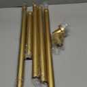 YNL Gold Shower Curtain Rod 32-80 Inch(2.7-6.6ft), Non Slip, Never Rust, No Drill Stainless Steel Spring Tension Shower Rod, Adjustable Tension Rod for Bathroom