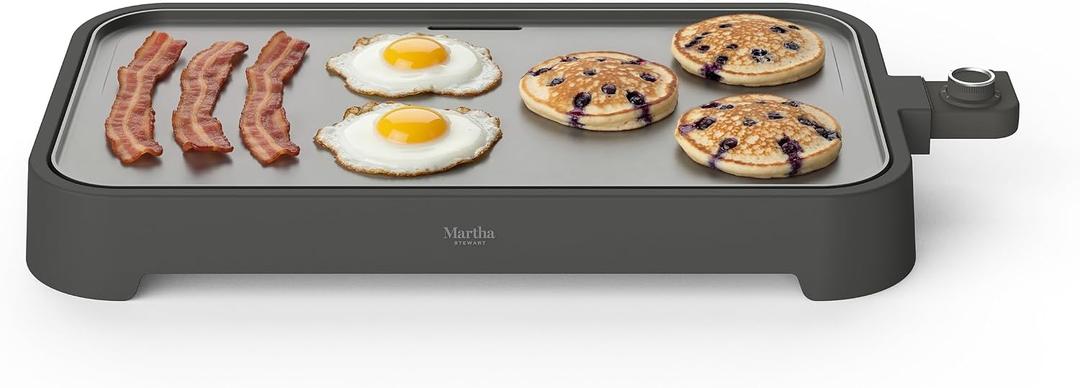 Martha Stewart 12"x 22" XL Electric Griddle, Ceramic Nonstick Flat Top