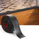Floor Transition Strip 2" Self Adhesive Flat Vinyl Flooring Transitions Strip with Strong Backing (5cm, 10FT, Black)