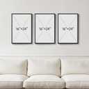 Framed Blue Abstract Coastal Ocean Seascape Wall Art Bedroom, 16x24 Inch, 16" W x 24" H x 3Pcs