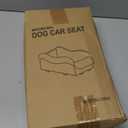 Mavora Max Portable Small Dog Seat for Car, Luxury Center Console Dog Car Seat Booster with Safety Tethers, Anti-Collapse Pet Travel Carseat for SUV, Truck (Black/Grey) (Black/Dark Gery)