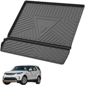 Custom Fit for Cargo Liner Land Rover Discovery 5 L462 2017-2022 - Black TPE All Weather Heavy Duty Waterproof Rear Cargo Tray Trunk Floor Mat Protector
