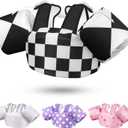 Vvinca Separable Toddler Swim Vest Fit 22-66 Lbs1-6 Years| 3 in 1 Toddler Floaties Pool Float & Arm Bands Boys and Girls, Adjustable Sturdy Safety for 1 2 3 4 5 6 Year (D-Black&White Blocks)