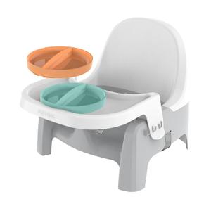 Ingenuity Deluxe Learn-to-Dine Feeding Seat  Infant and Toddler Feeding Chair and Booster Seat with Tray and 2 Snap-in Plates