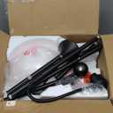 Luvkczc Floor Lamps for Living Room, 72" Tall Torchiere Floor Lamp with 8W Adjustable Reading Lights, Industrial Lamps for Living Room, Bedroom, Office, Black Tree Floor Lamp3 Bulbs Included