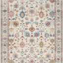 Gertmenian Indoor Boho Area Rug - 6x9 Medium, Non Slip, Super Strong, Ideal for High Traffic Areas in Bedroom, Living Room, Kitchen - Cullen, Cream/Multi, 28547