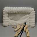 valigogo Cloud-Soft Cat Window Sill Perch with Zipper Designed Cushioned Bed, Supportive Cat Window Seat with Premium Solid Wood & Sturdy Metal Frame, Pet Hammock Bed for Large Cats (Large, White) (Large(24.4''x15''))