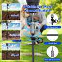 Heavy Duty Dog Tie Out Stake,14.8" Spiral Dog Stakes with Swivel Hook for Outside, Yard, Camping, Rust Proof Ground Anchor for Dogs Run Cable Leash Tether Chains, Small to Large Dogs Up to 200bs