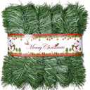 DearHouse 50 Ft Christmas Garland, Artificial Greenery Garland Soft Garland for Holiday Wedding Party,Stairs,Fireplaces Decoration for Outdoor or Indoor Use