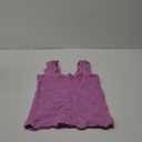 Women's Square Neck Wide Strap Crop Tank Tops Flower Going Out Tops Slim Fit Lettuce Trim Crop Cami Tops (Medium-Large, Violet)